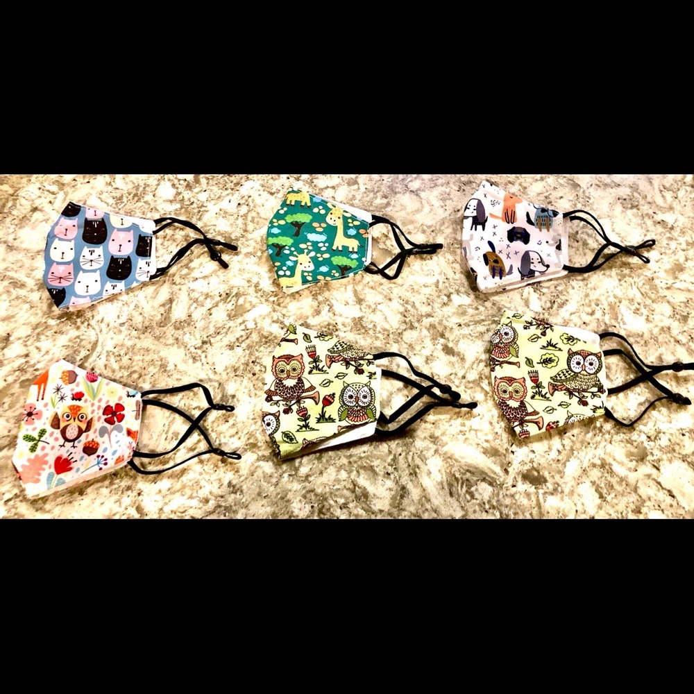 6 Animal Kids Face Mask Adjustable + GWP!